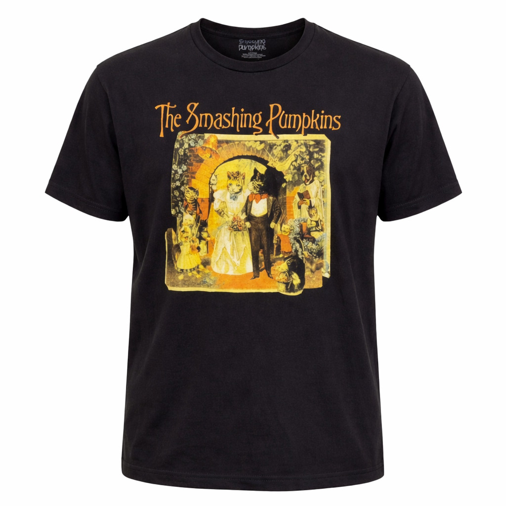 Smashing Pumpkins Men’s Mellon Collie Infinite Sadness Lyrics Band Tee Black XL